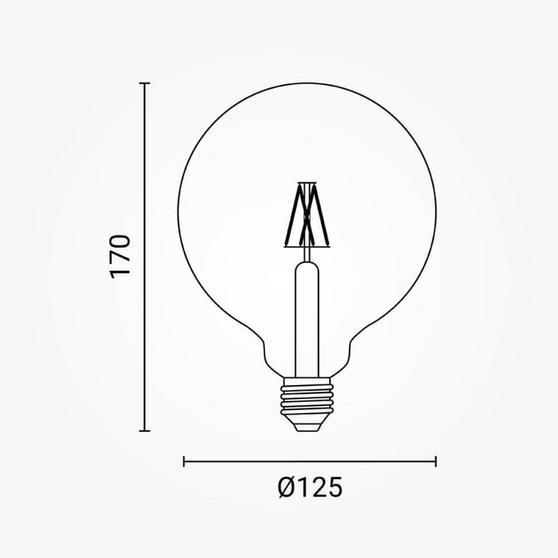 LED КРУШКА ФИЛАМЕНТ G125 6.5W 810LM E27 175-265V 4500К